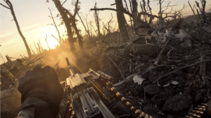 vue subjective mitraillette